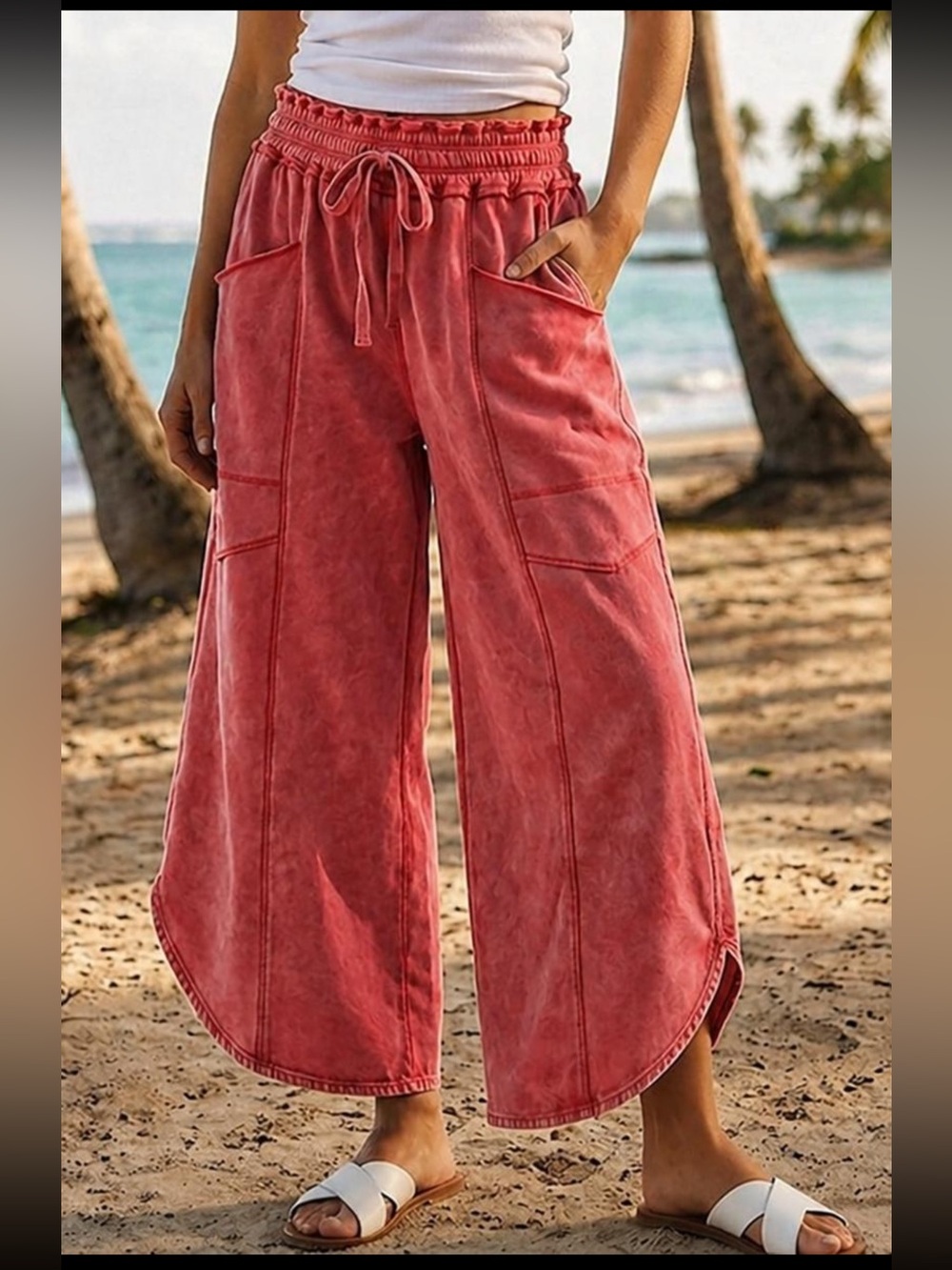 254 ❤️ LOVLOV TULIP MINERAL WASH RELAXED
POCKET PANTS